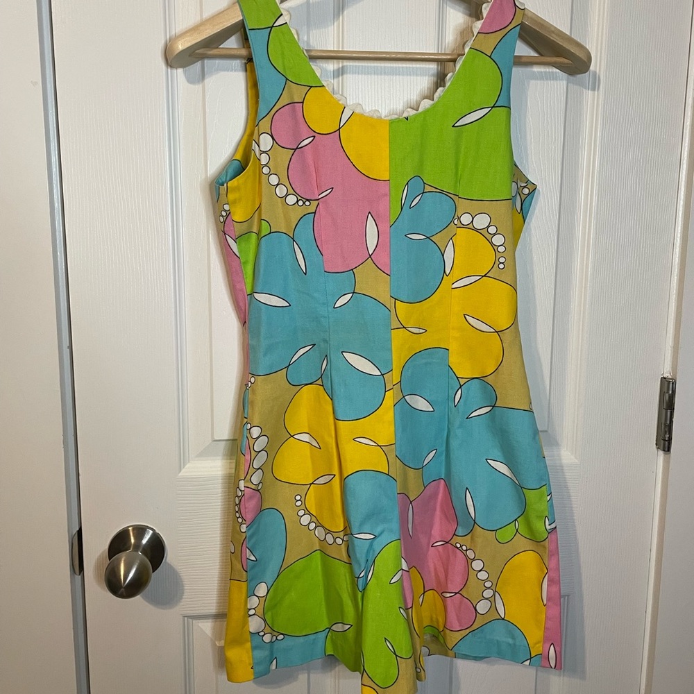 VTG Byer California 60s romper bright psychedelic mod print sz S - Picture 4 of 7